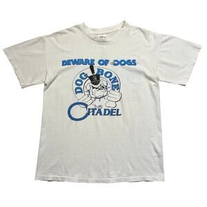 Vintage 80s/90s The Citadel College Bulldogs Dog Bone T-Shirt M